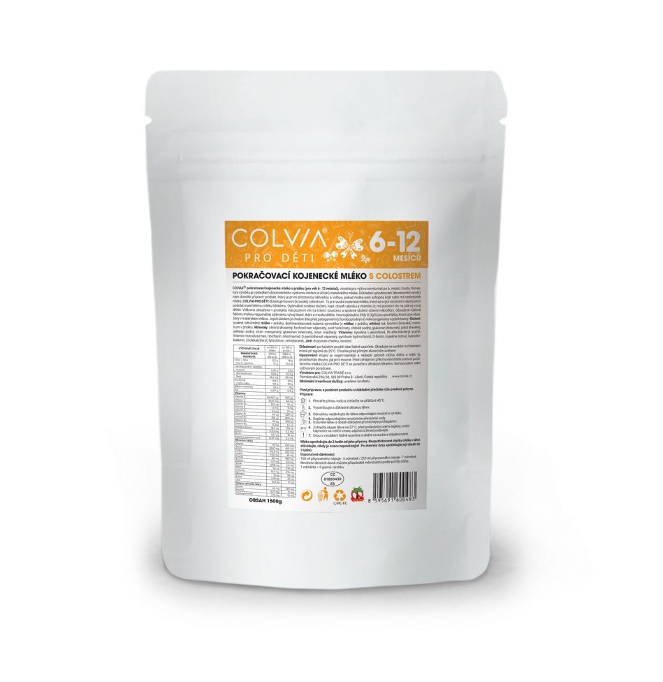 COLVIA Pokračovací kojenecké mléko s colostrem 6-12m 1500 g COLVIA