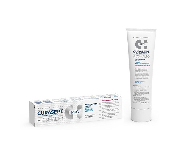 CURASEPT BIOSMALTO MOUSSE Caries Abraze&Eroze pěna 50 ml jahoda CURASEPT