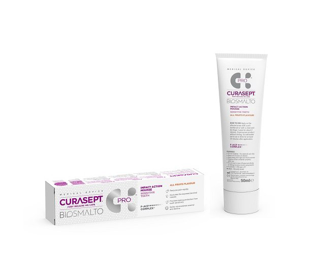 CURASEPT BIOSMALTO MOUSSE Sensitive teeth pěna 50 ml ovocná CURASEPT