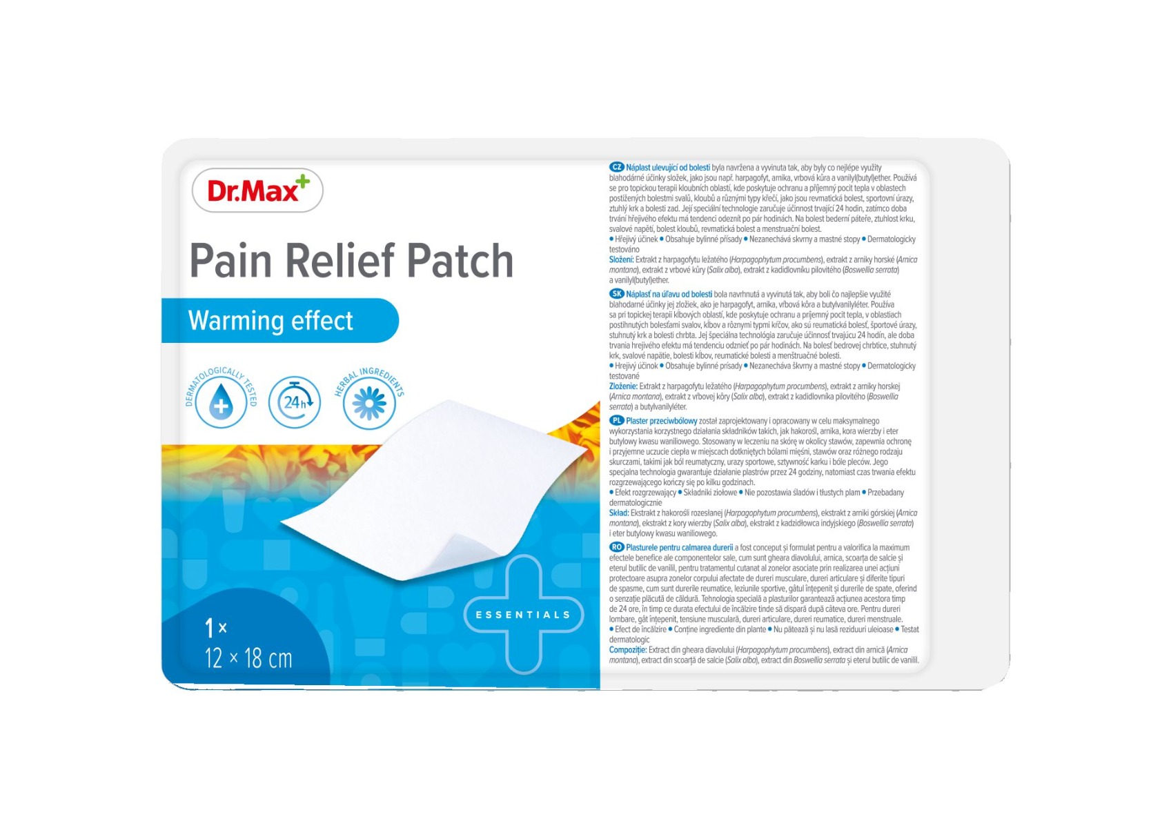 Dr. Max Pain Relief Patch hřejivá náplast 1 ks Dr. Max