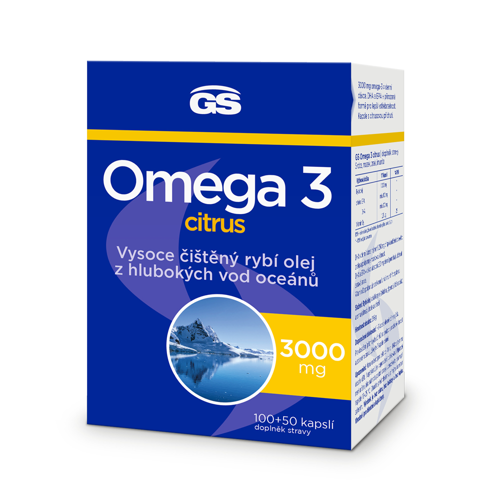 GS Omega 3 Citrus 100+50 kapslí GS