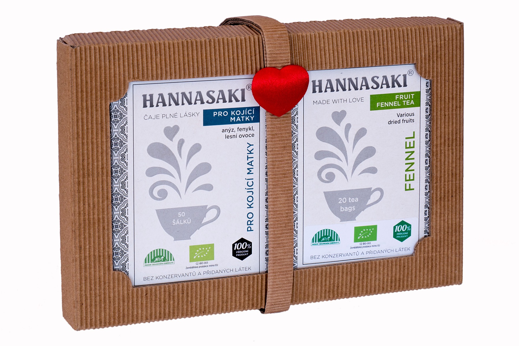 Hannasaki Šťastná maminka i mimino set BIO čajů 50+40 g Hannasaki