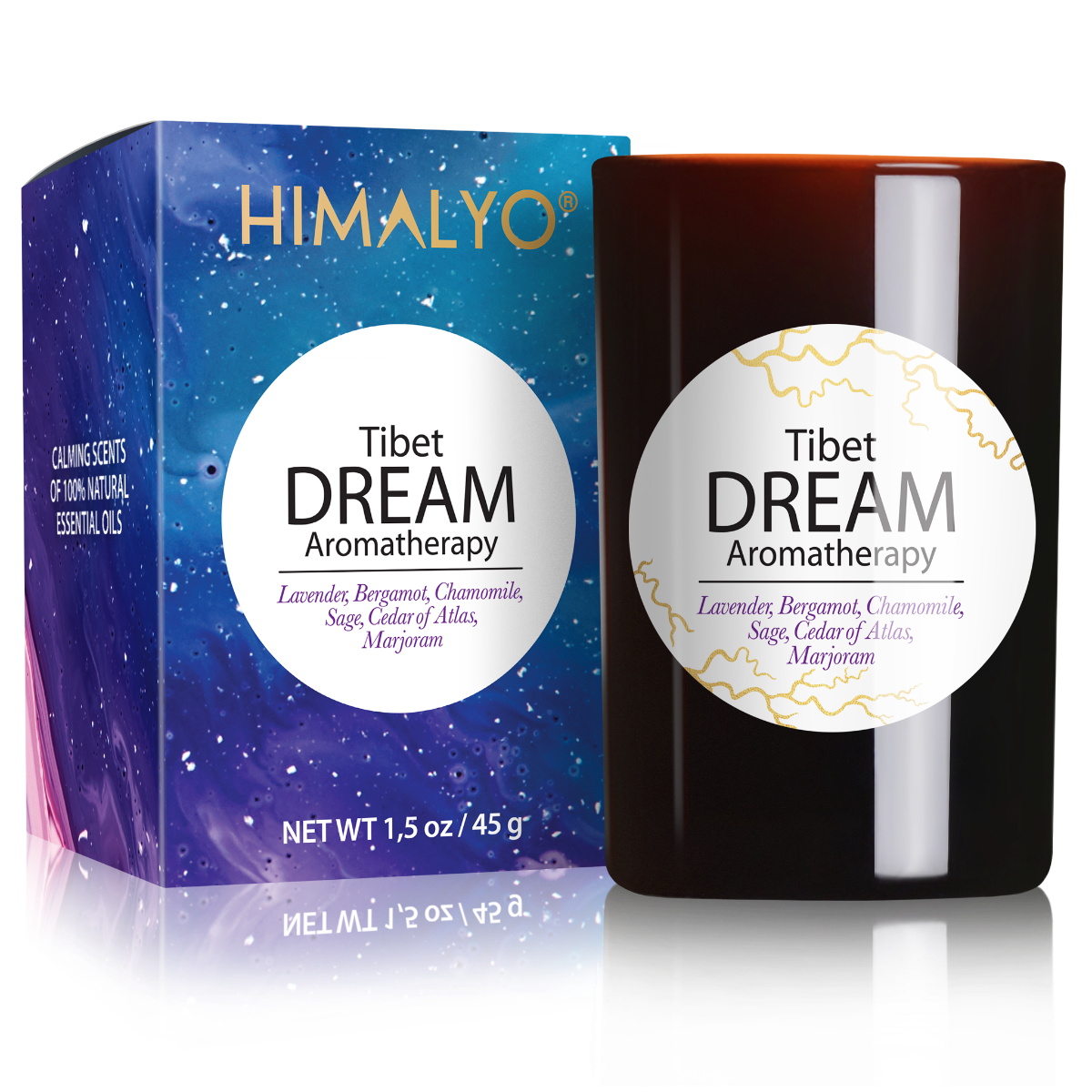 Himalyo Tibet Dream Aromatherapy Svíčka 45 g Himalyo