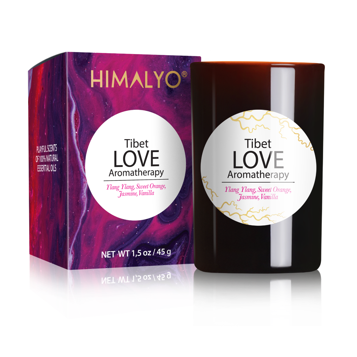 Himalyo Tibet Love Aromatherapy Svíčka 45 g Himalyo