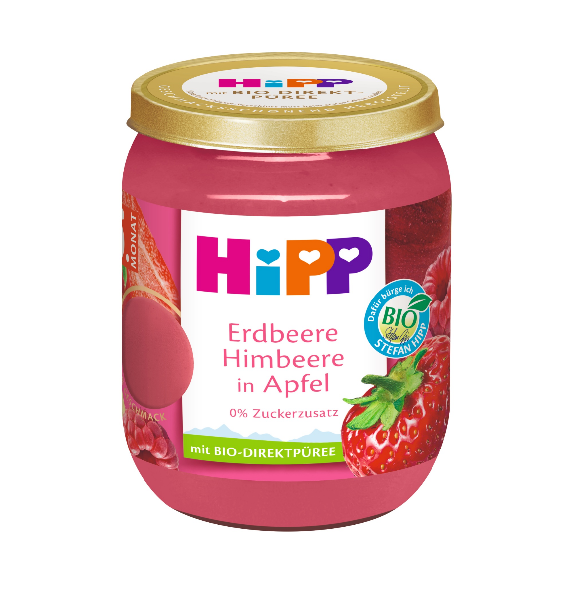 Hipp BIO Jablka s jahodami a malinami 160 g Hipp