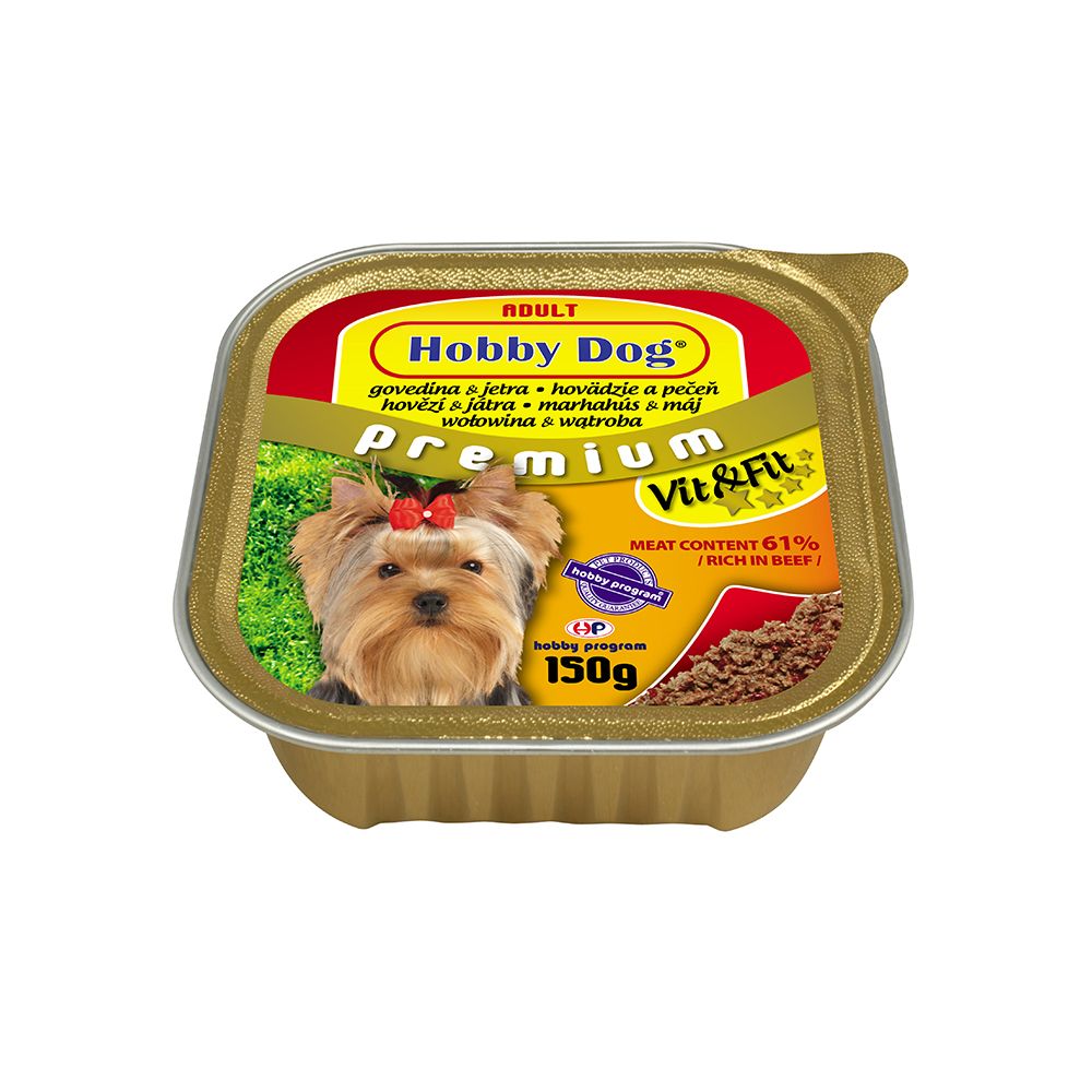 Hobby Dog Hovězí a játra konzerva 150 g Hobby Dog
