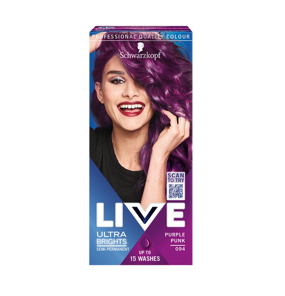 Live Ultra Brights Barva na vlasy 094 rebelská fialová 60 ml Live