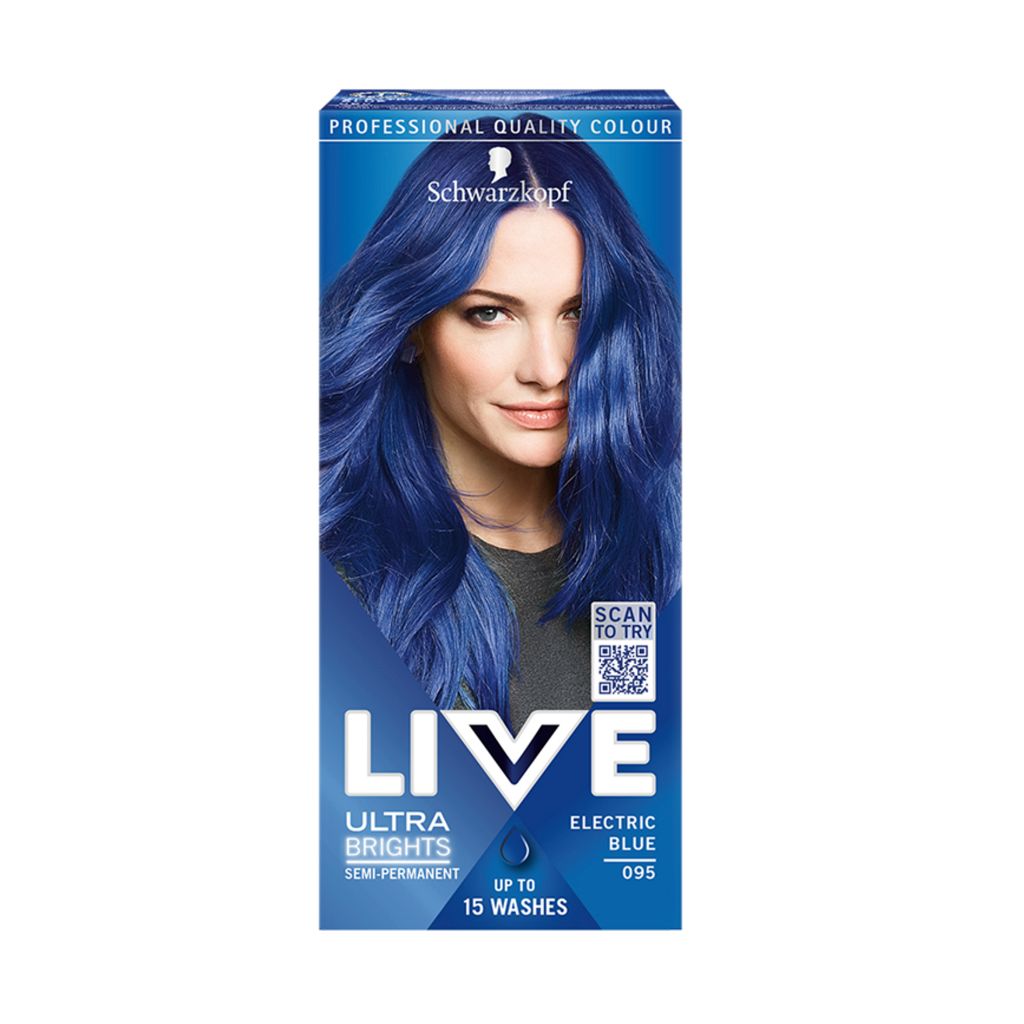 Live Ultra Brights Barva na vlasy 095 ocelově modrá 60 ml Live
