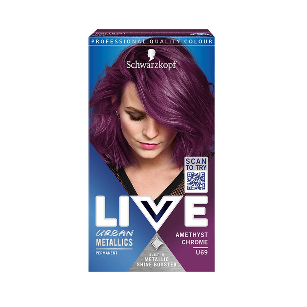 Live Urban Metallics Barva na vlasy U69 fialový chrom 60 ml Live