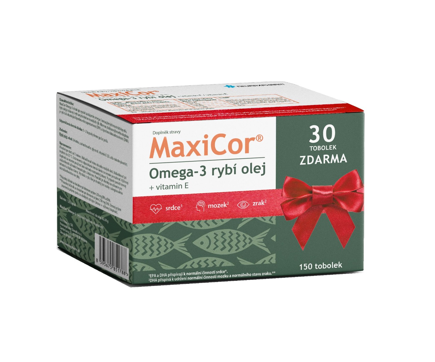 MaxiCor Omega-3 120+30 tobolek dárkové balení 2023 MaxiCor