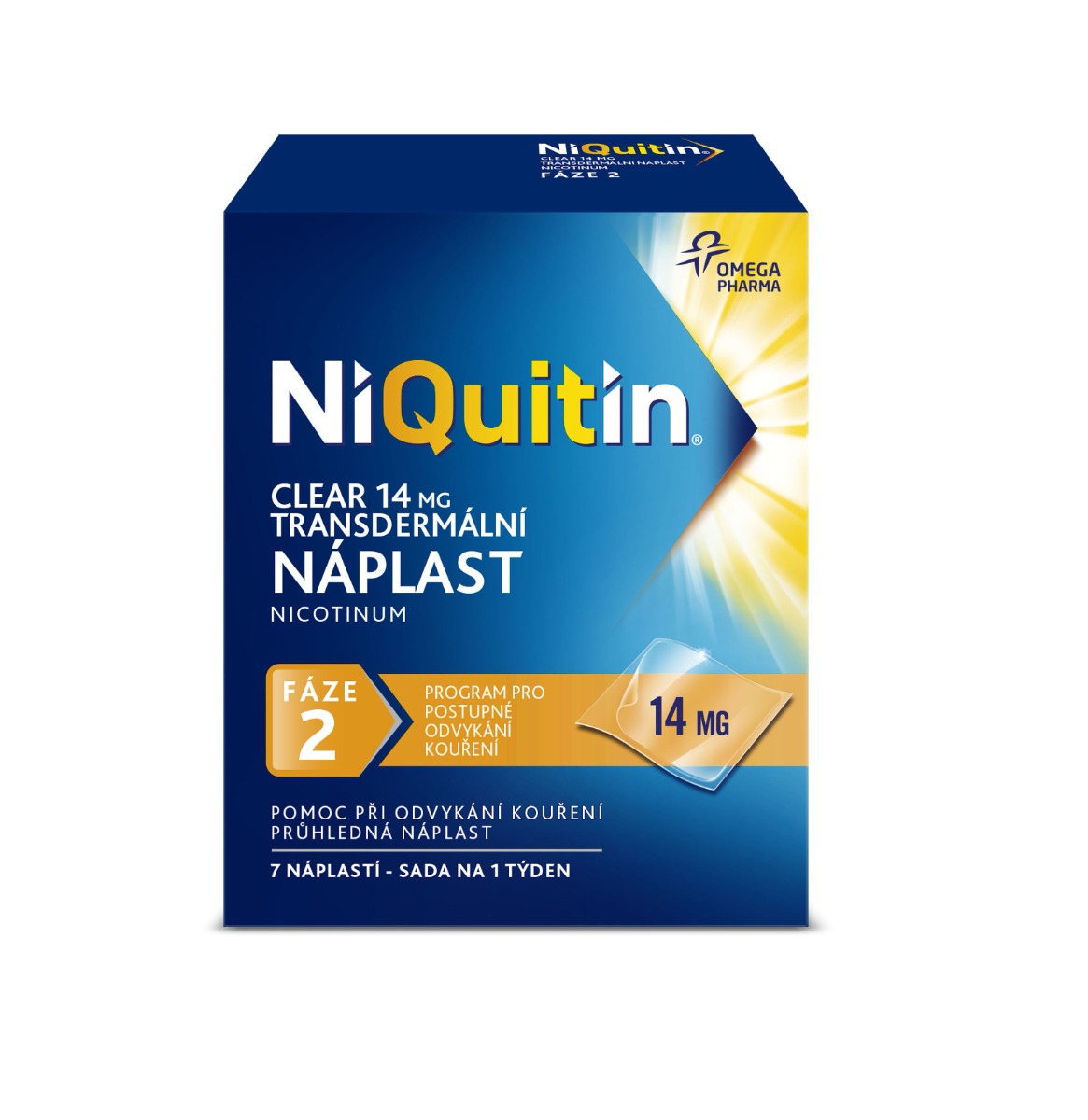 Niquitin Clear 14 mg 7 transdermálních náplastí Niquitin