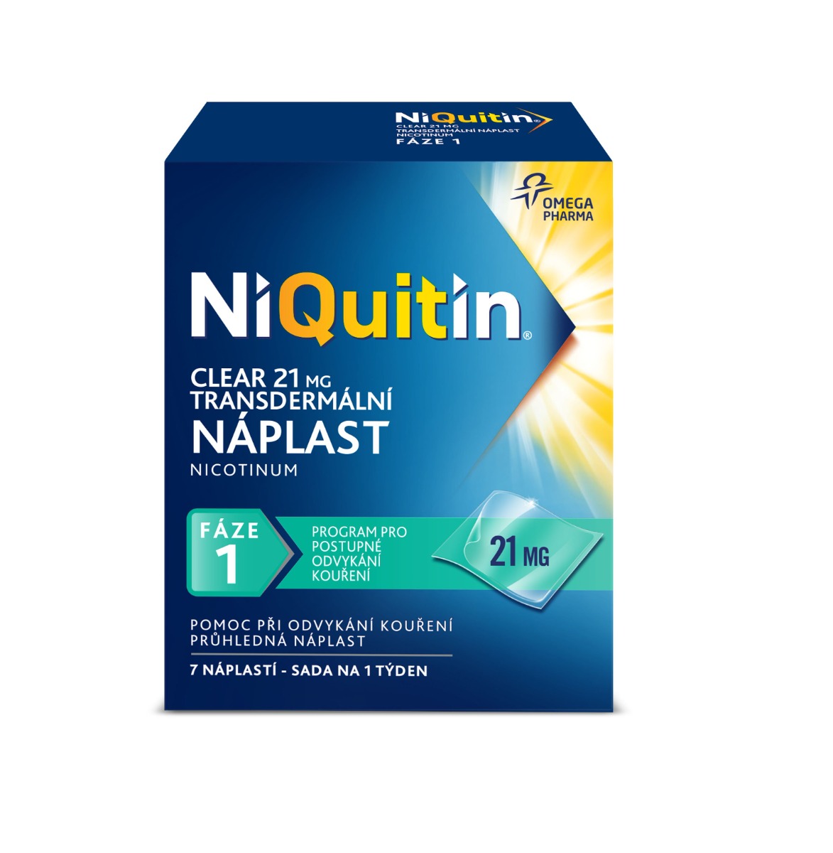 Niquitin Clear 21 mg 7 transdermálních náplastí Niquitin