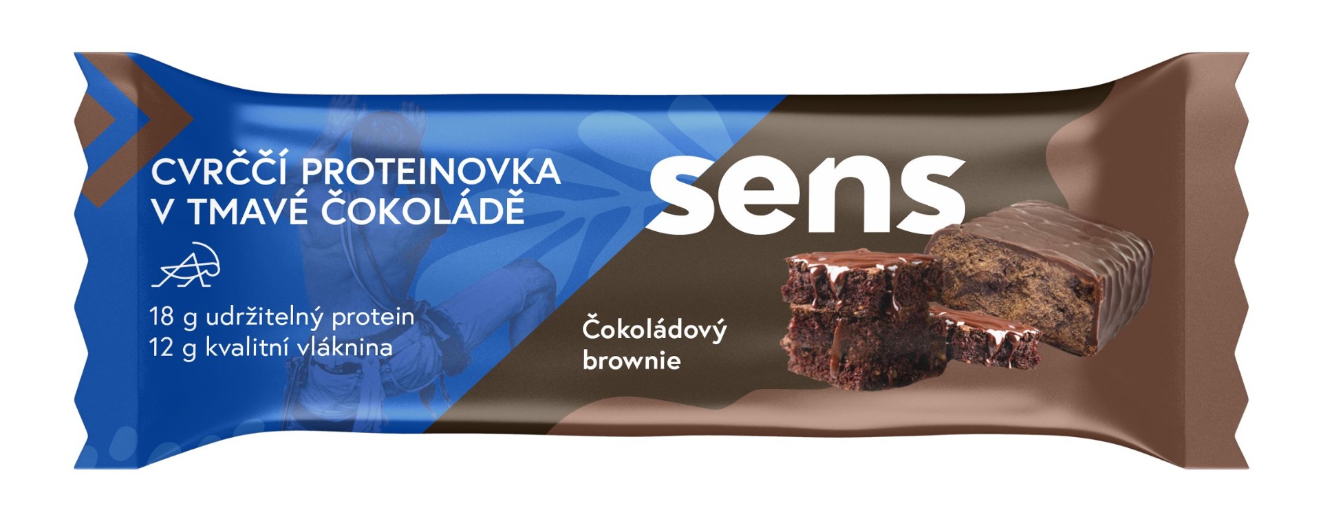 SENS Cvrččí proteinovka v tmavé čokoládě Čokoládový brownie 60 g SENS