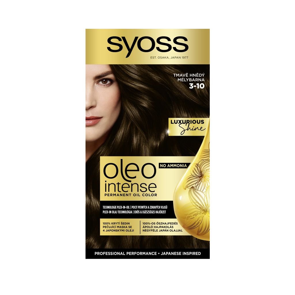 Syoss Oleo Intense Barva na vlasy 3-10 tmavě hnědá 50 ml Syoss