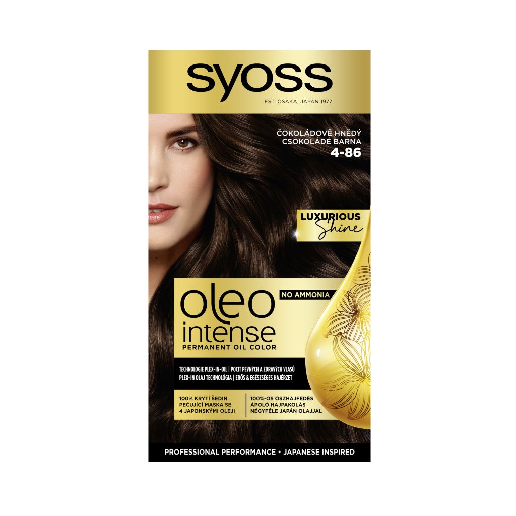 Syoss Oleo Intense Barva na vlasy 4-86 čokoládově hnědá 50 ml Syoss