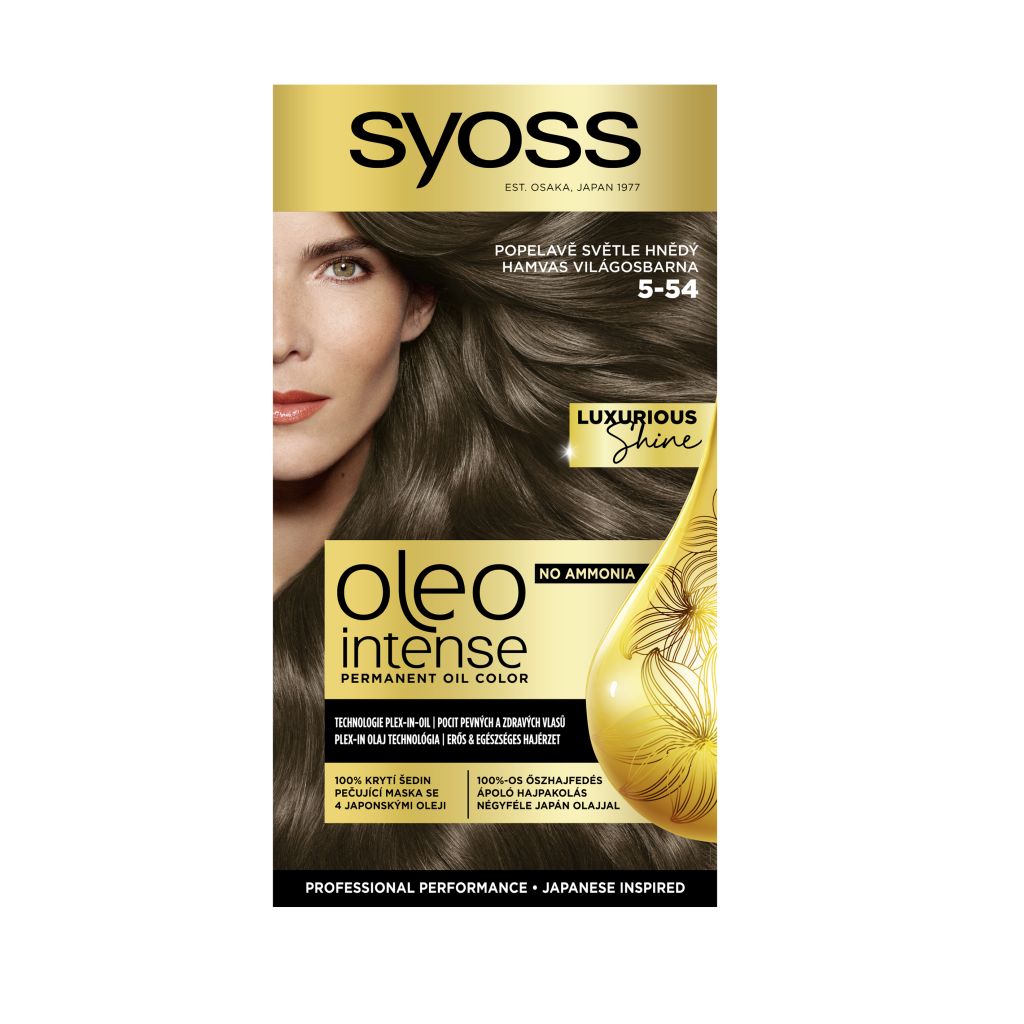 Syoss Oleo Intense Barva na vlasy 5-54 popelavě světlě hnědá 50 ml Syoss