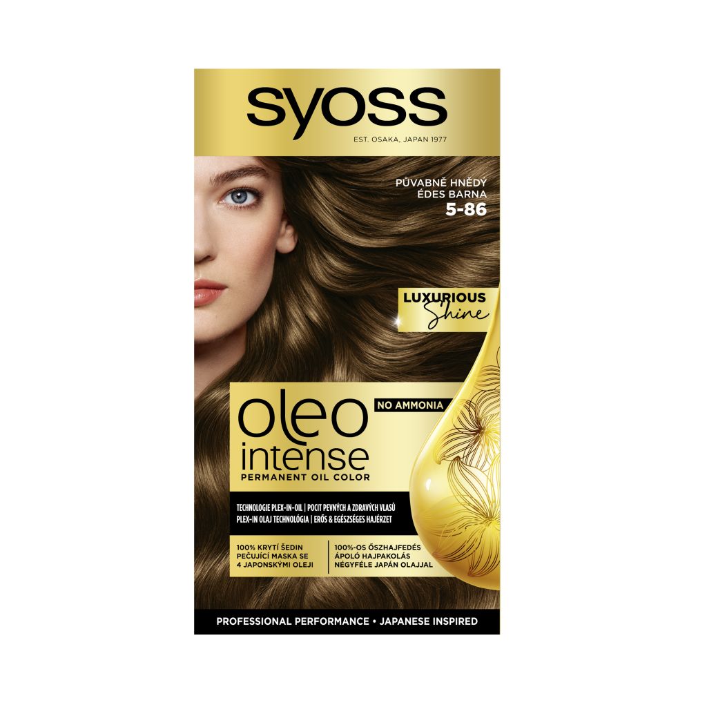 Syoss Oleo Intense Barva na vlasy 5-86 půvabně hnědá 50 ml Syoss