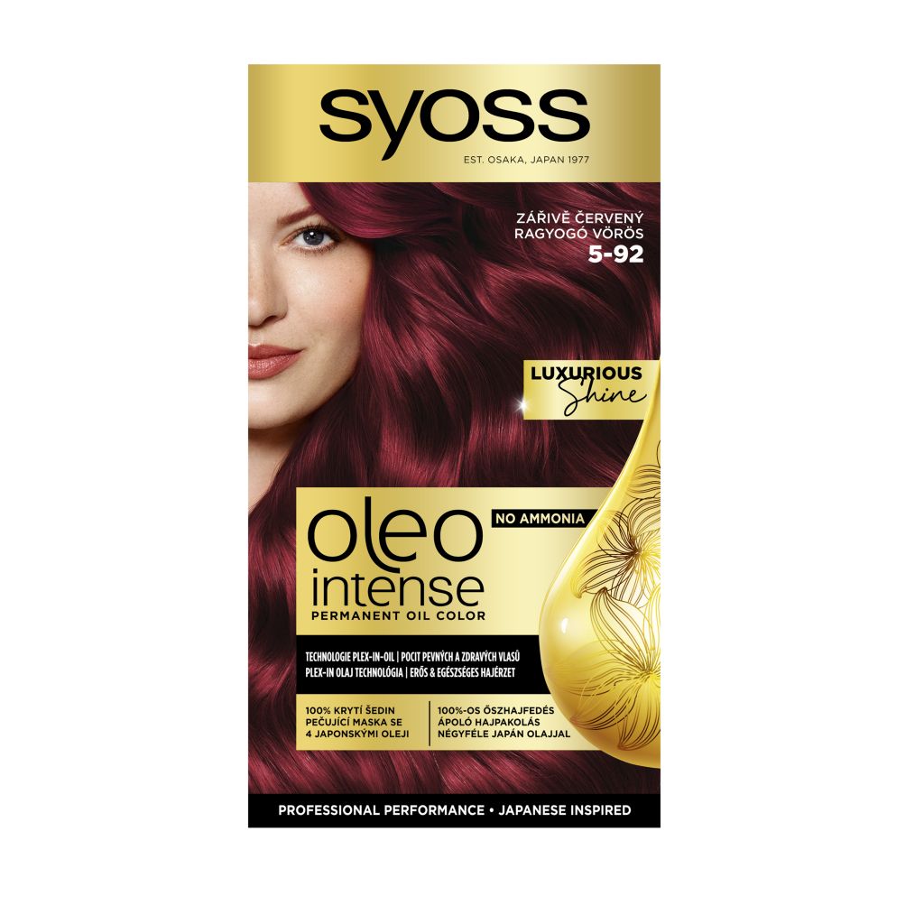 Syoss Oleo Intense Barva na vlasy 5-92 zářivě červená 50 ml Syoss
