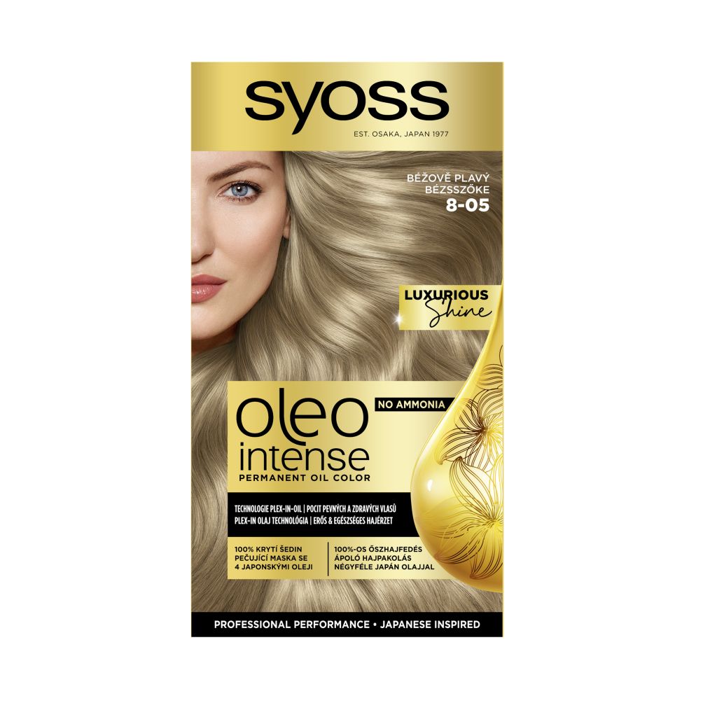 Syoss Oleo Intense Barva na vlasy 8-05 béžově plavá 50 ml Syoss