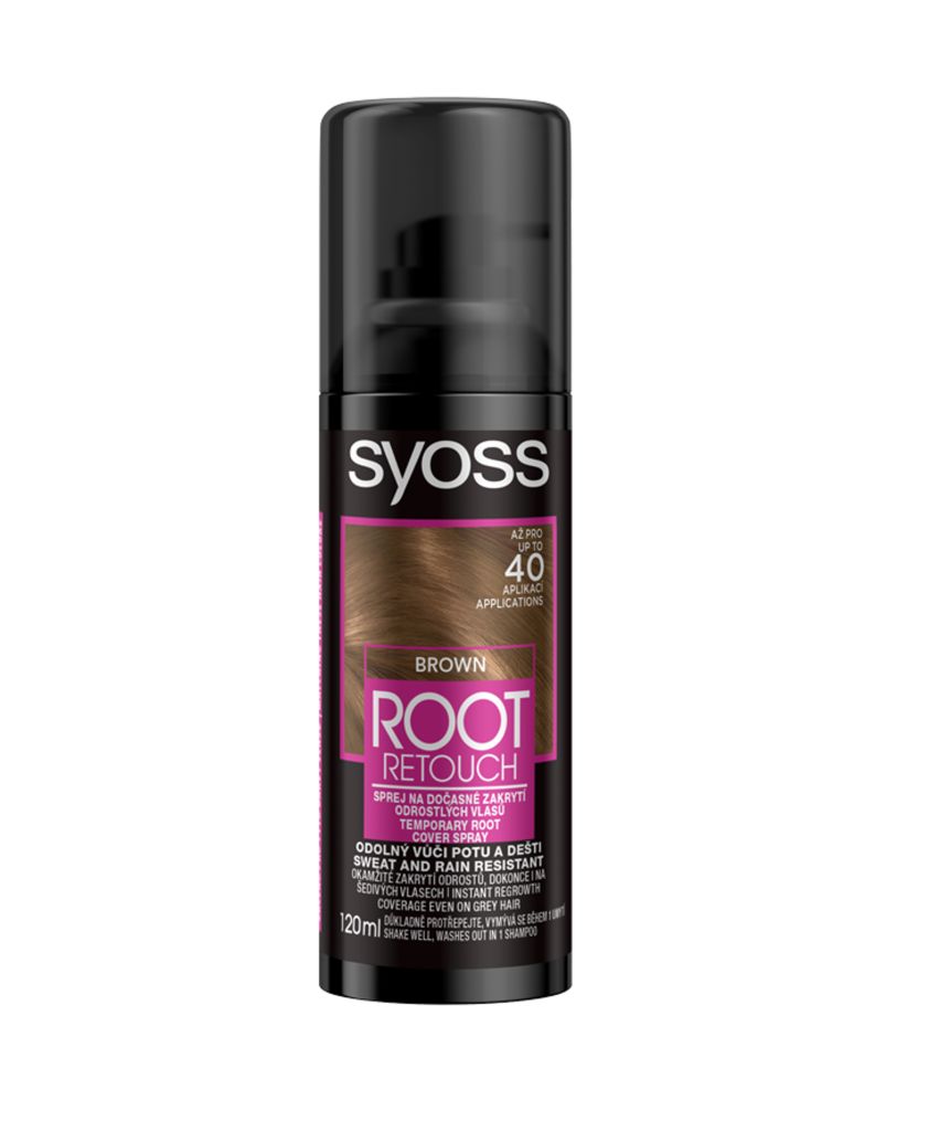 Syoss Root Retoucher Sprej na odrosty hnědý 120 ml Syoss