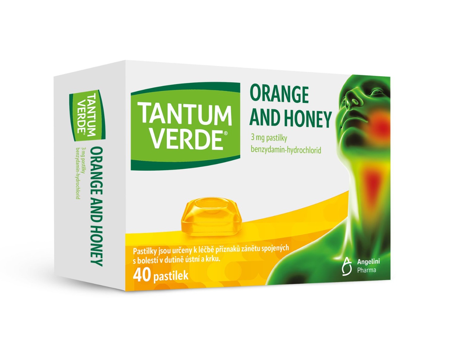 Tantum verde Orange and Honey 3 mg 40 pastilek Tantum verde