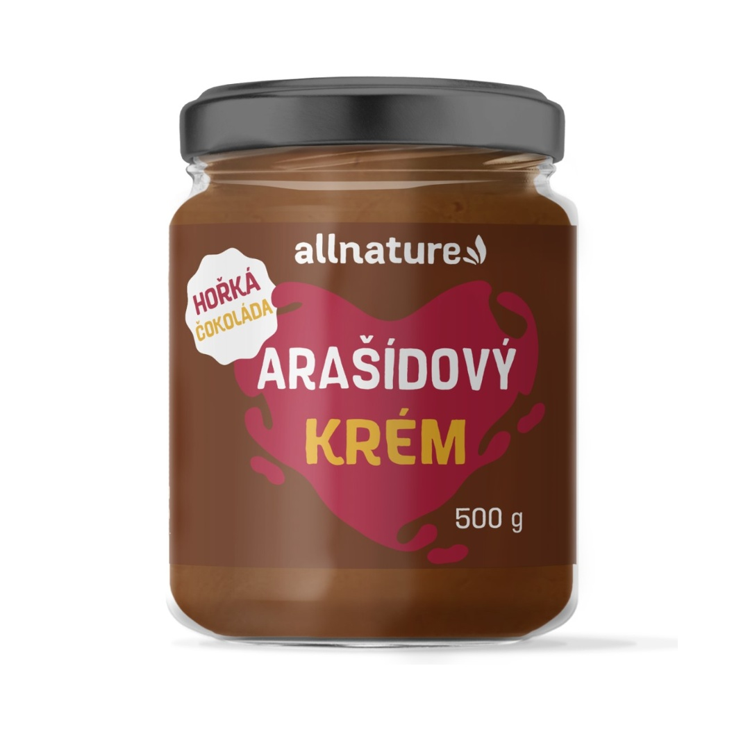 Allnature Arašídový krém hořká čokoláda 500 g Allnature