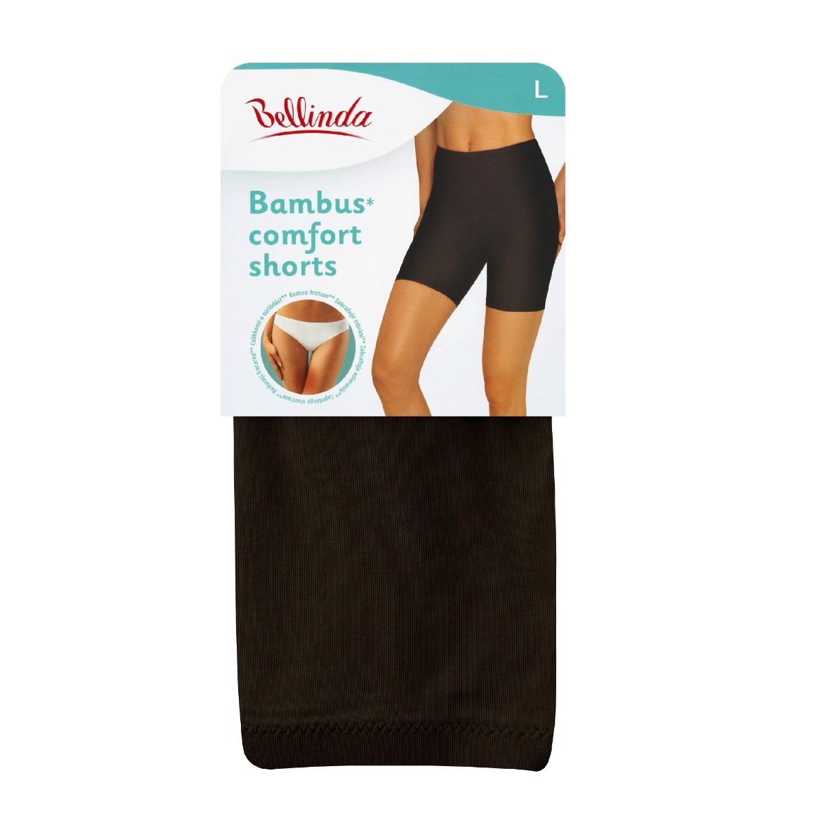 Bellinda BAMBUS Comfort Shorts vel. L dámské spodní šortky černé Bellinda