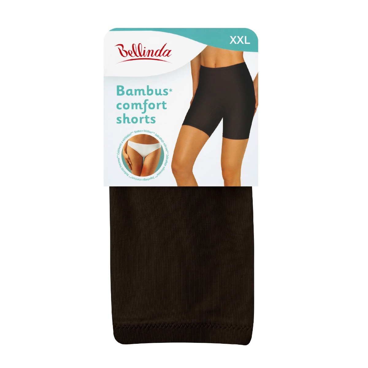 Bellinda BAMBUS Comfort Shorts vel. XXL dámské spodní šortky černé Bellinda