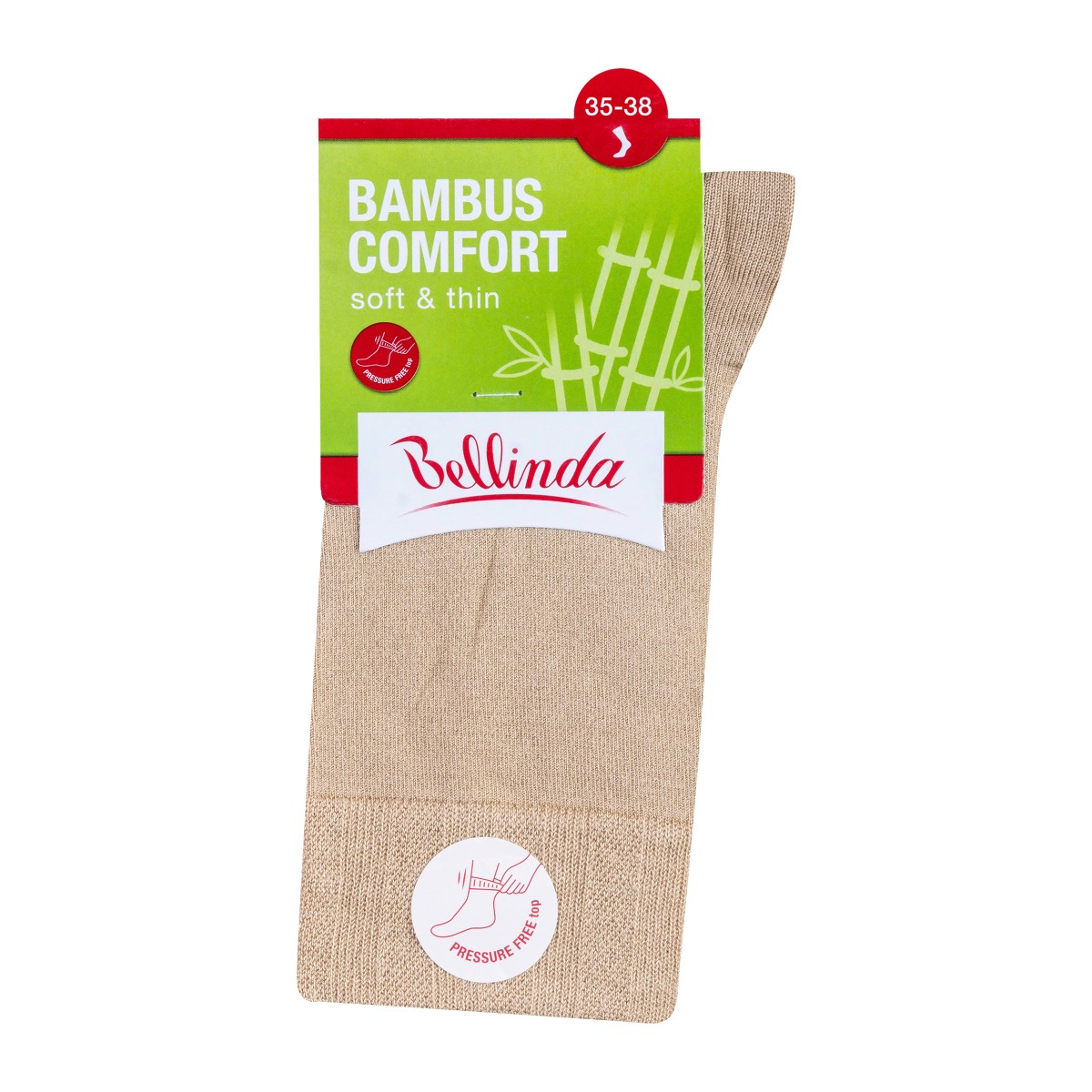 Bellinda BAMBUS Comfort vel. 35–38 dámské ponožky béžové Bellinda