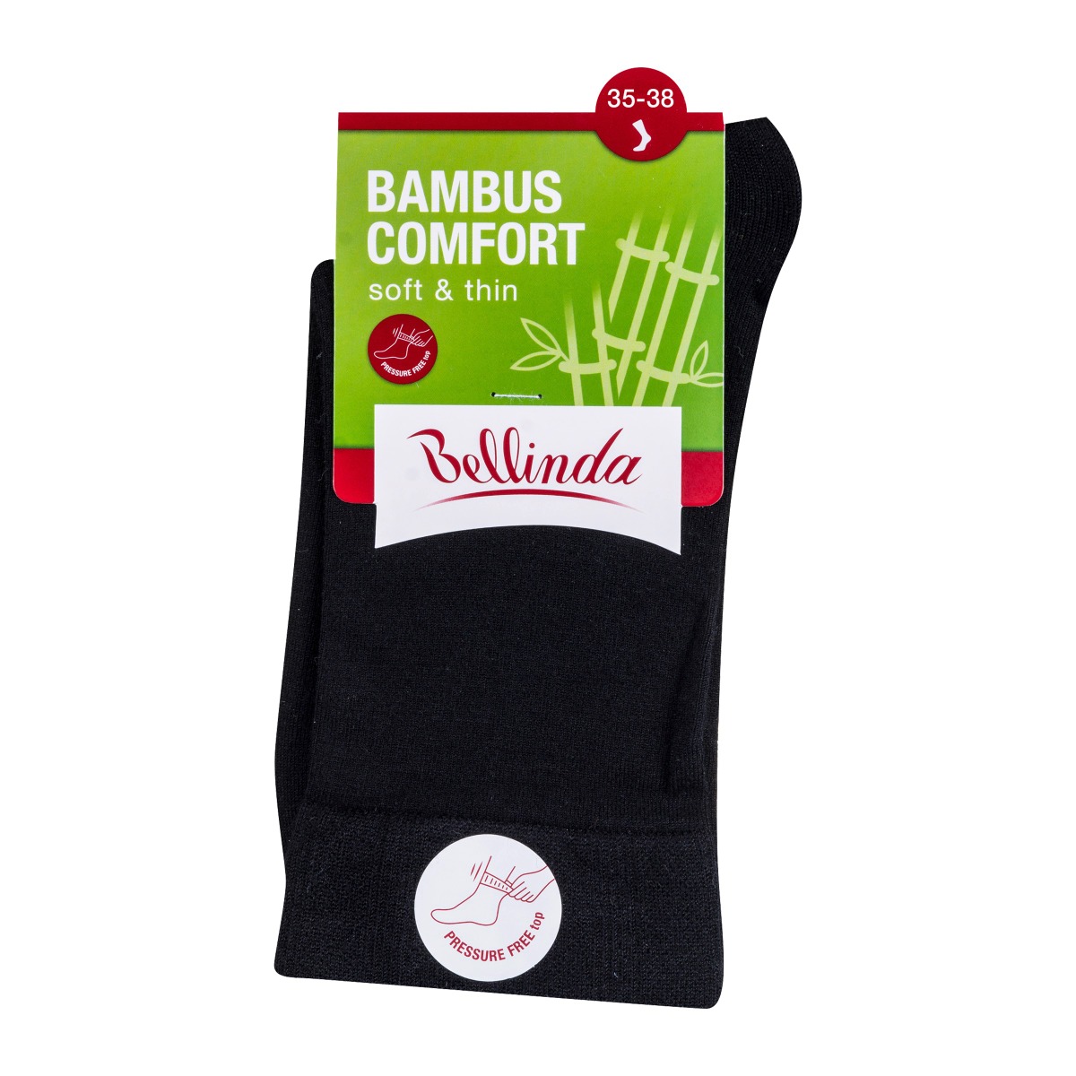 Bellinda BAMBUS Comfort vel. 35–38 dámské ponožky černé Bellinda