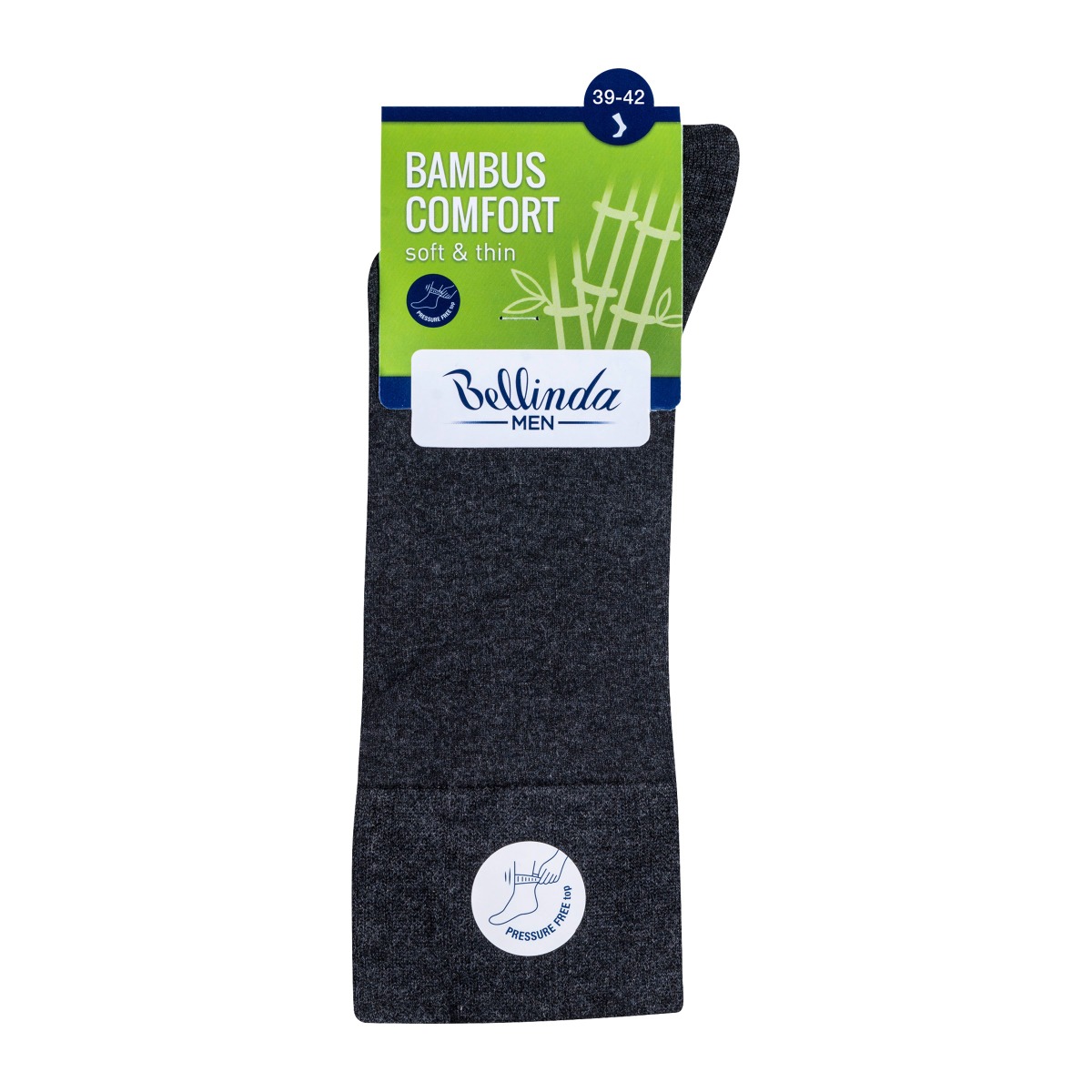 Bellinda BAMBUS Comfort vel. 39–40 pánské ponožky šedé Bellinda