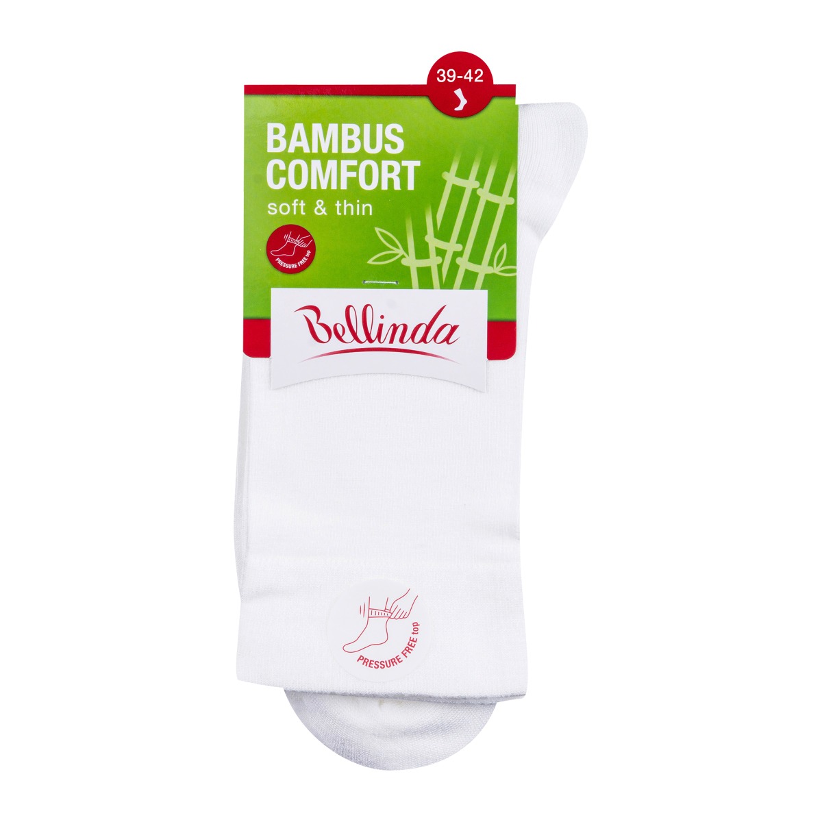 Bellinda BAMBUS Comfort vel. 39–42 dámské ponožky bílé Bellinda
