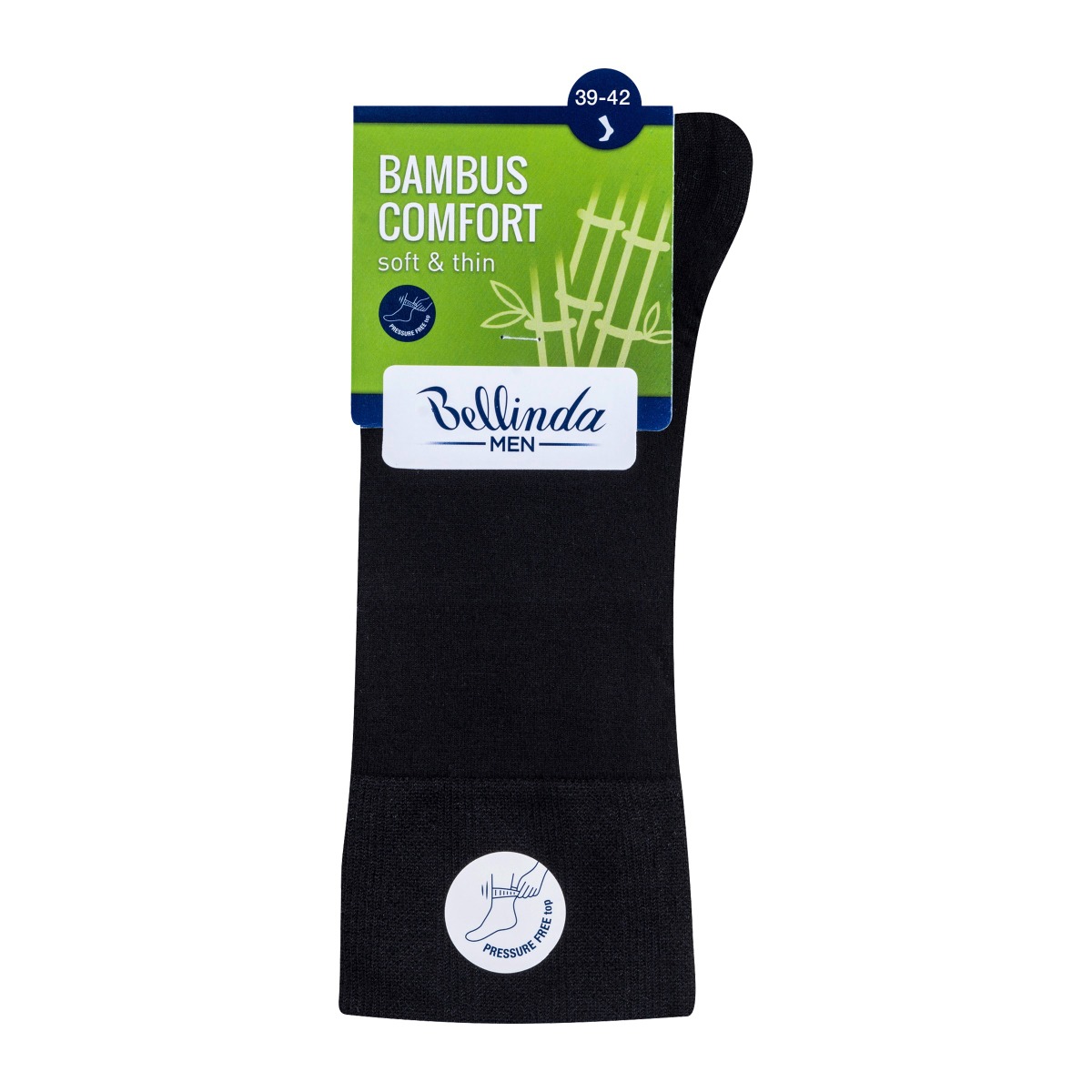 Bellinda BAMBUS Comfort vel. 39–42 pánské ponožky černé Bellinda