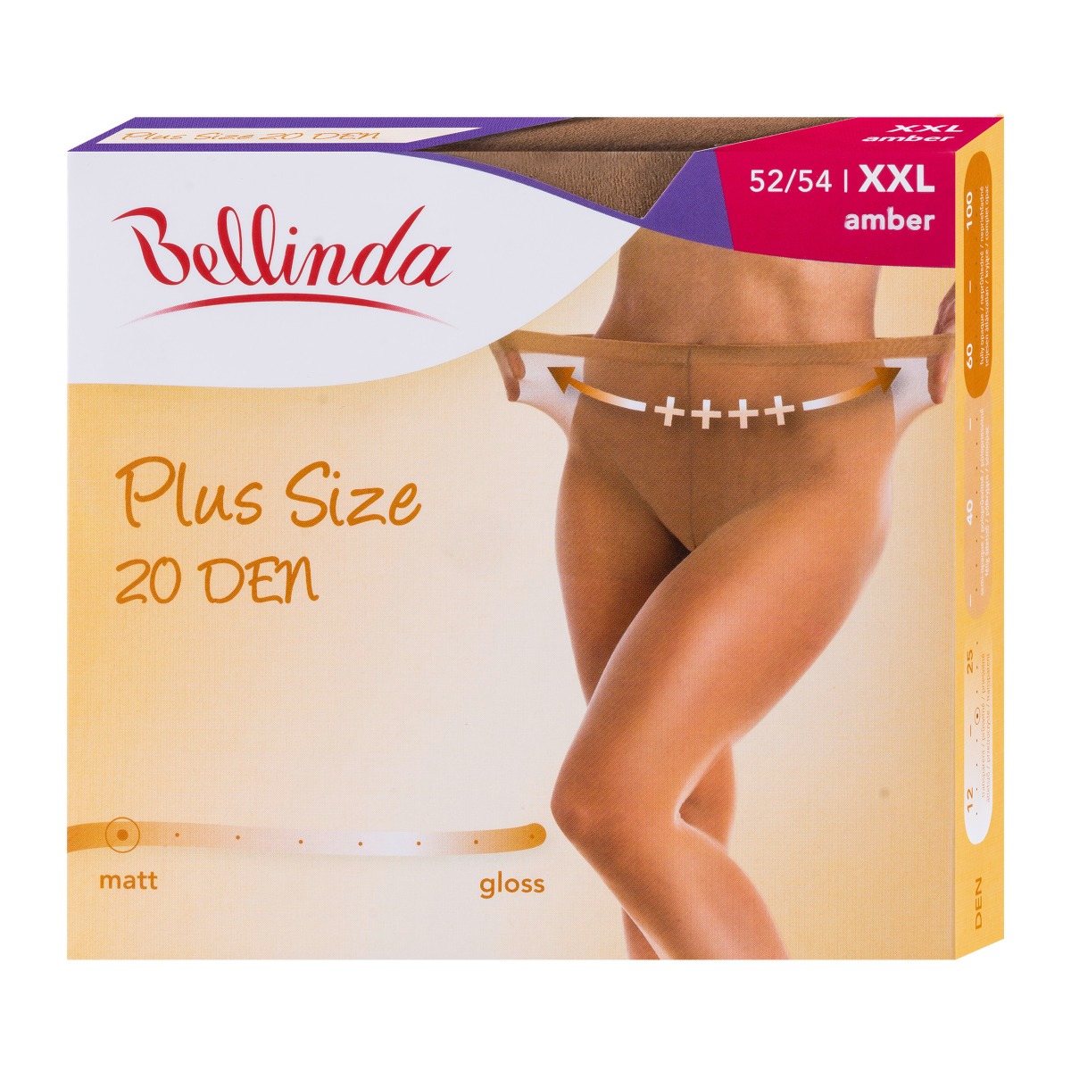 Bellinda Plus Size 20 DEN vel. XXL punčochové kalhoty tělové Bellinda