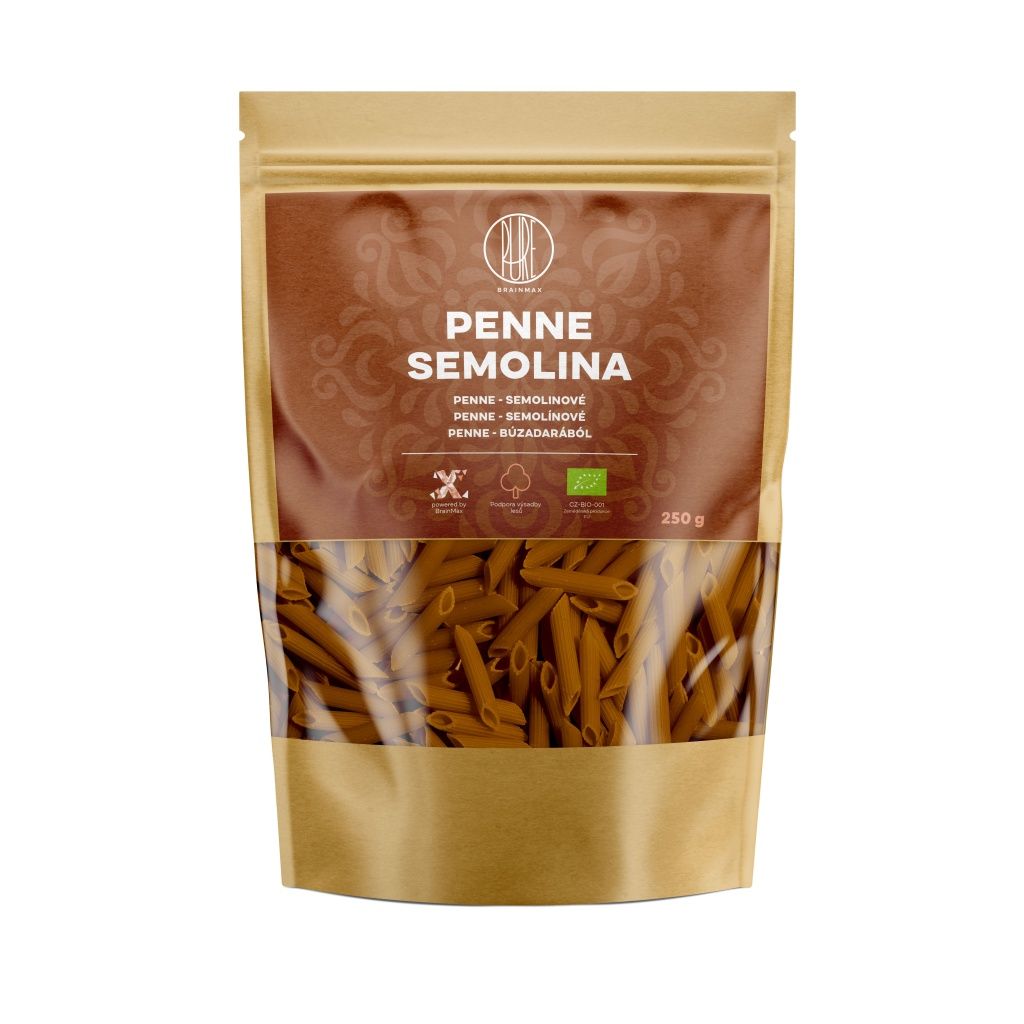 BrainMax Pure Penne semolinové BIO 250 g BrainMax Pure