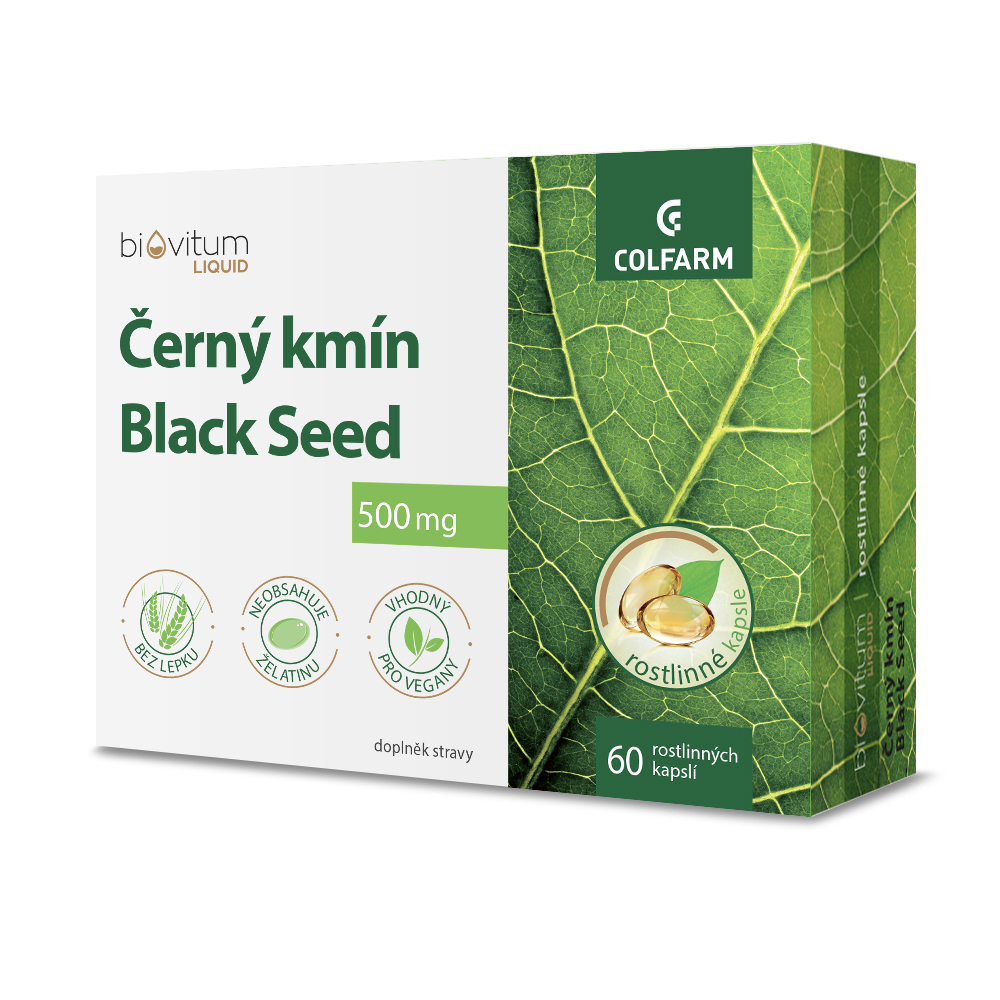 COLFARM Černý kmín Black seed 500 mg 60 kapslí COLFARM