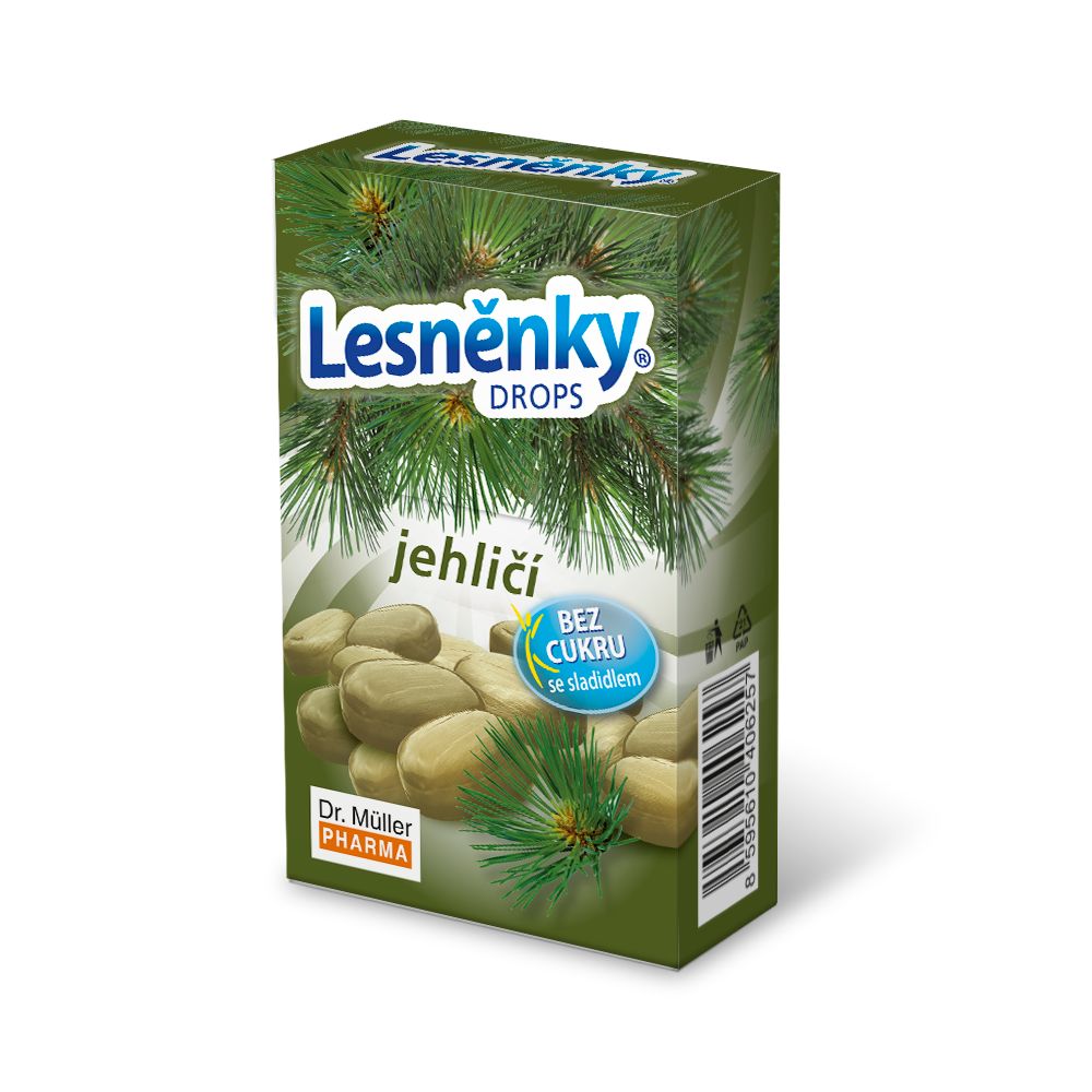 Dr. Müller Lesněnky jehličí bez cukru drops 38 g Dr. Müller