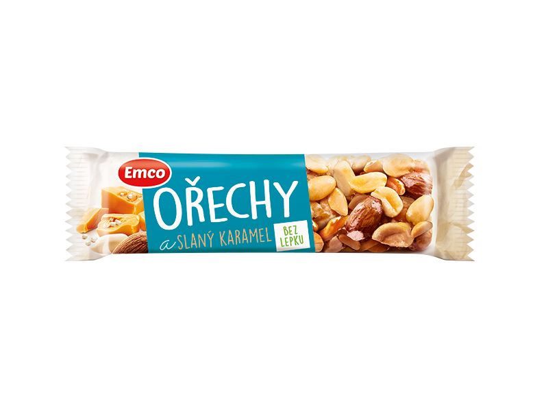 Emco Tyčinka Ořechy a slaný karamel 35 g Emco