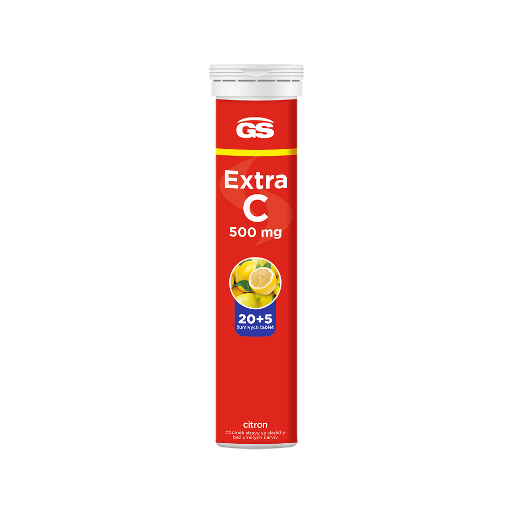 GS Extra C 500 citron 20+5 šumivých tablet GS