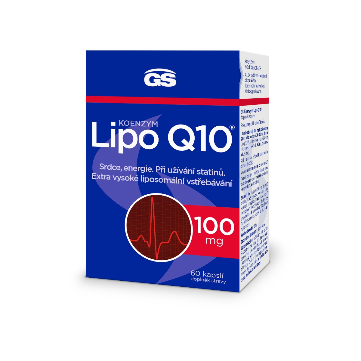 GS Koenzym Lipo Q10 100 mg 60 kapslí GS