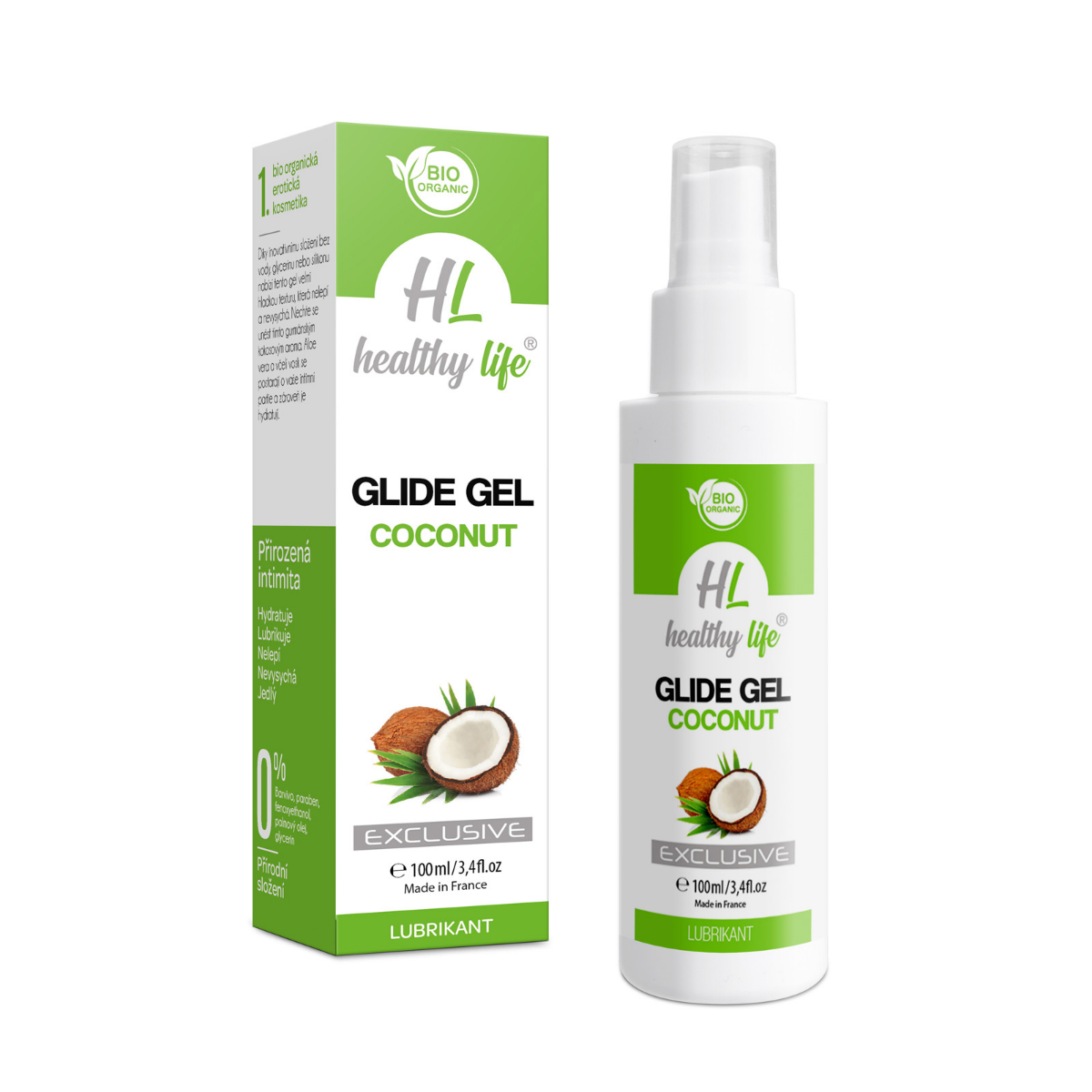 Healthy life Lubrikant Glide Gel Kokos 100 ml Healthy life