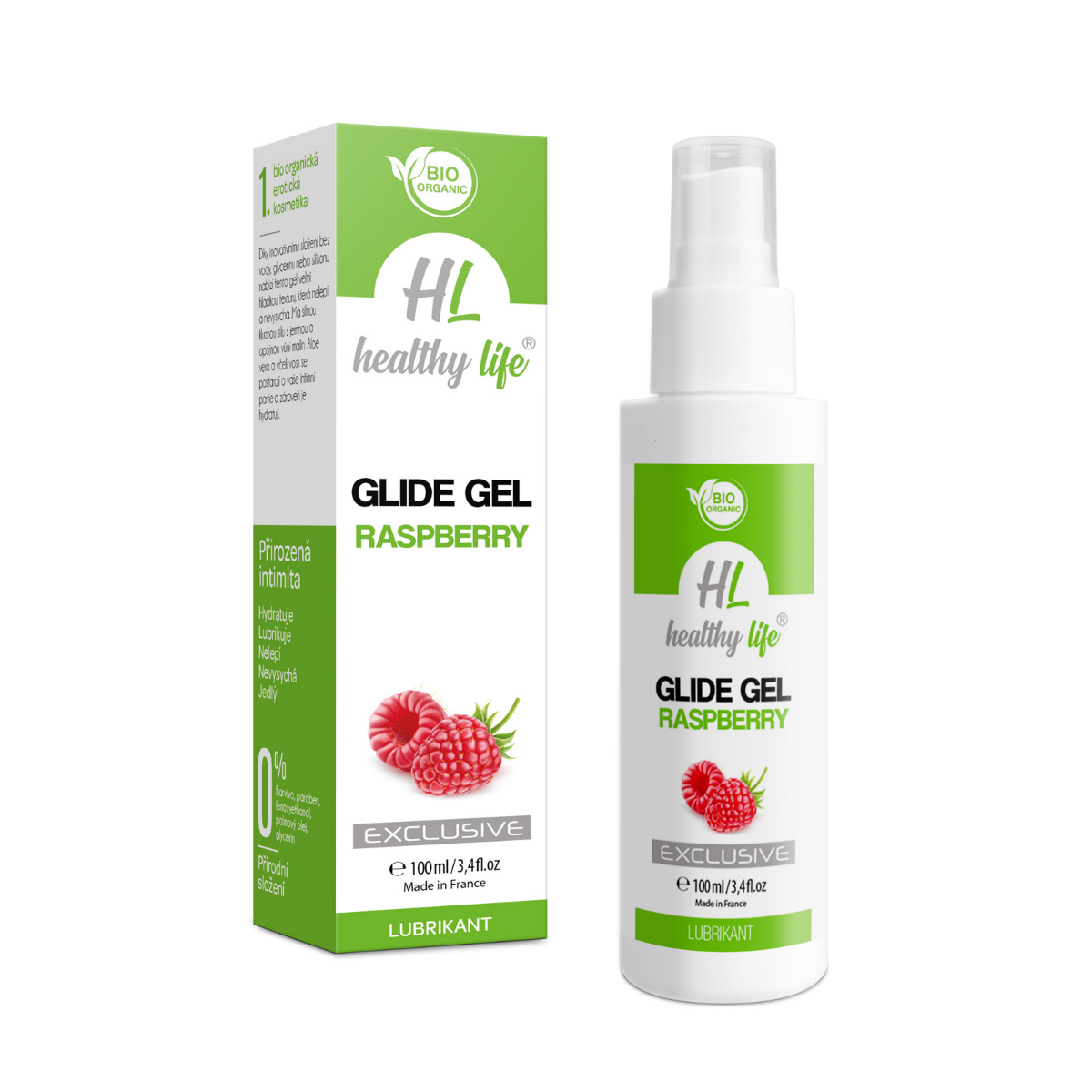 Healthy life Lubrikant Glide Gel Malina 100 ml Healthy life