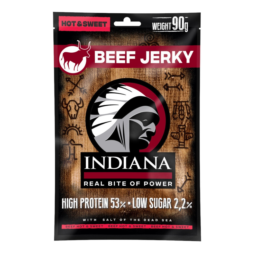 Indiana Jerky Beef Hot & Sweet 90 g Indiana