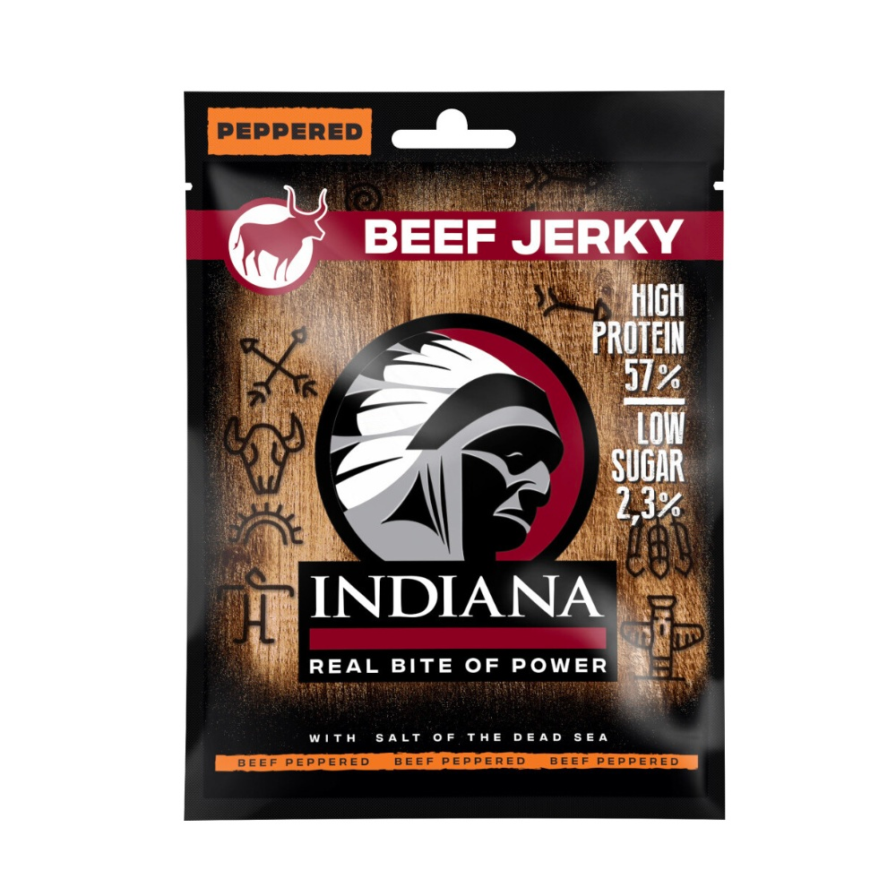 Indiana Jerky Beef Peppered 25 g Indiana