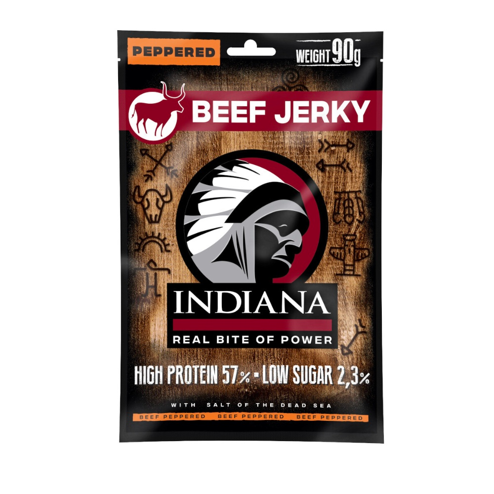 Indiana Jerky Beef Peppered 90 g Indiana