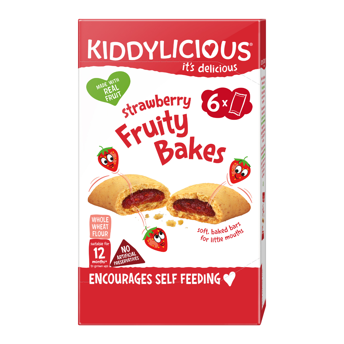 Kiddylicious Koláčky s jablečno-jahodovou náplní 6x22 g Kiddylicious