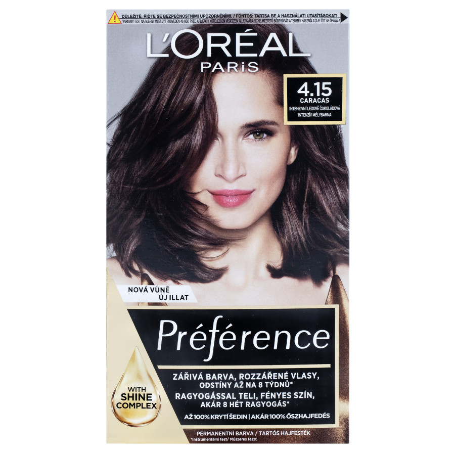 Loréal Paris Preference Permanentní barva na vlasy 4.15 Caracas intenzivní ledová čokoládová Loréal Paris