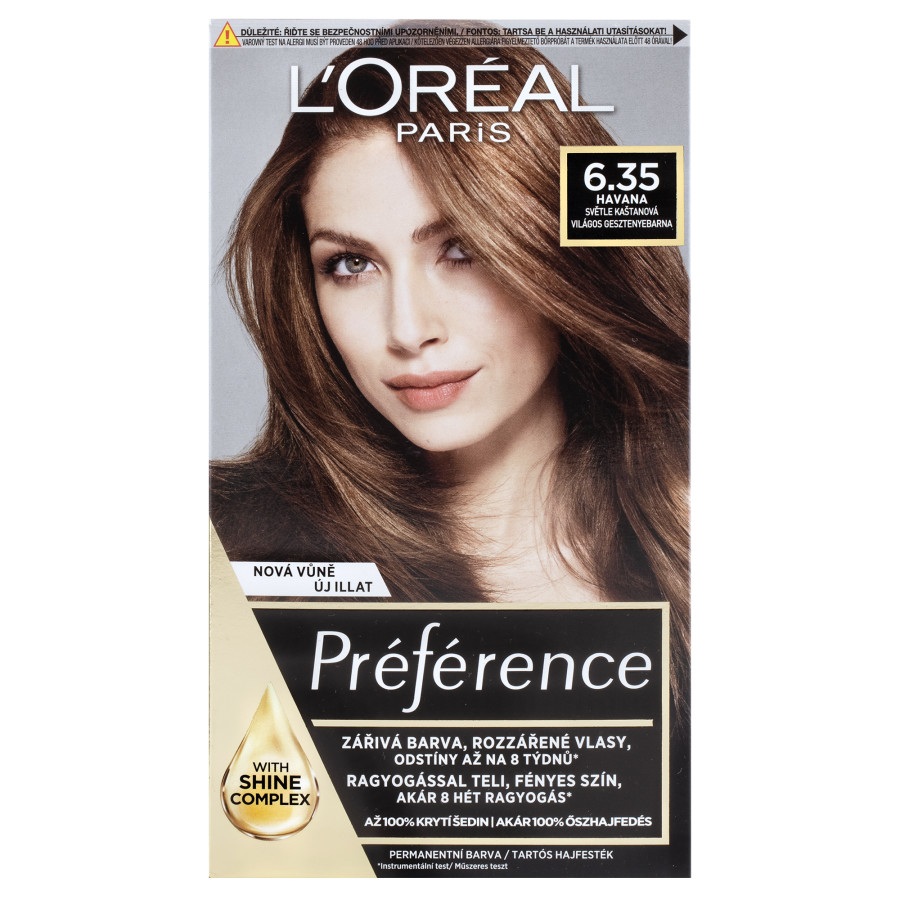 Loréal Paris Preference Permanentní barva na vlasy 6.35 Havane světlý kaštan Loréal Paris