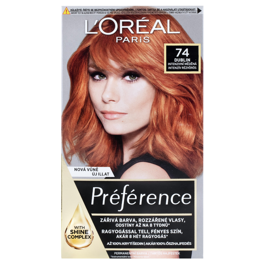 Loréal Paris Preference Permanentní barva na vlasy 74 Dublin intenzivní měděná Loréal Paris
