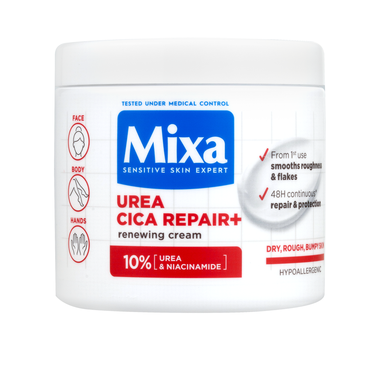 Mixa Urea Cica Repair+ regenerační tělová péče pro velmi suchou